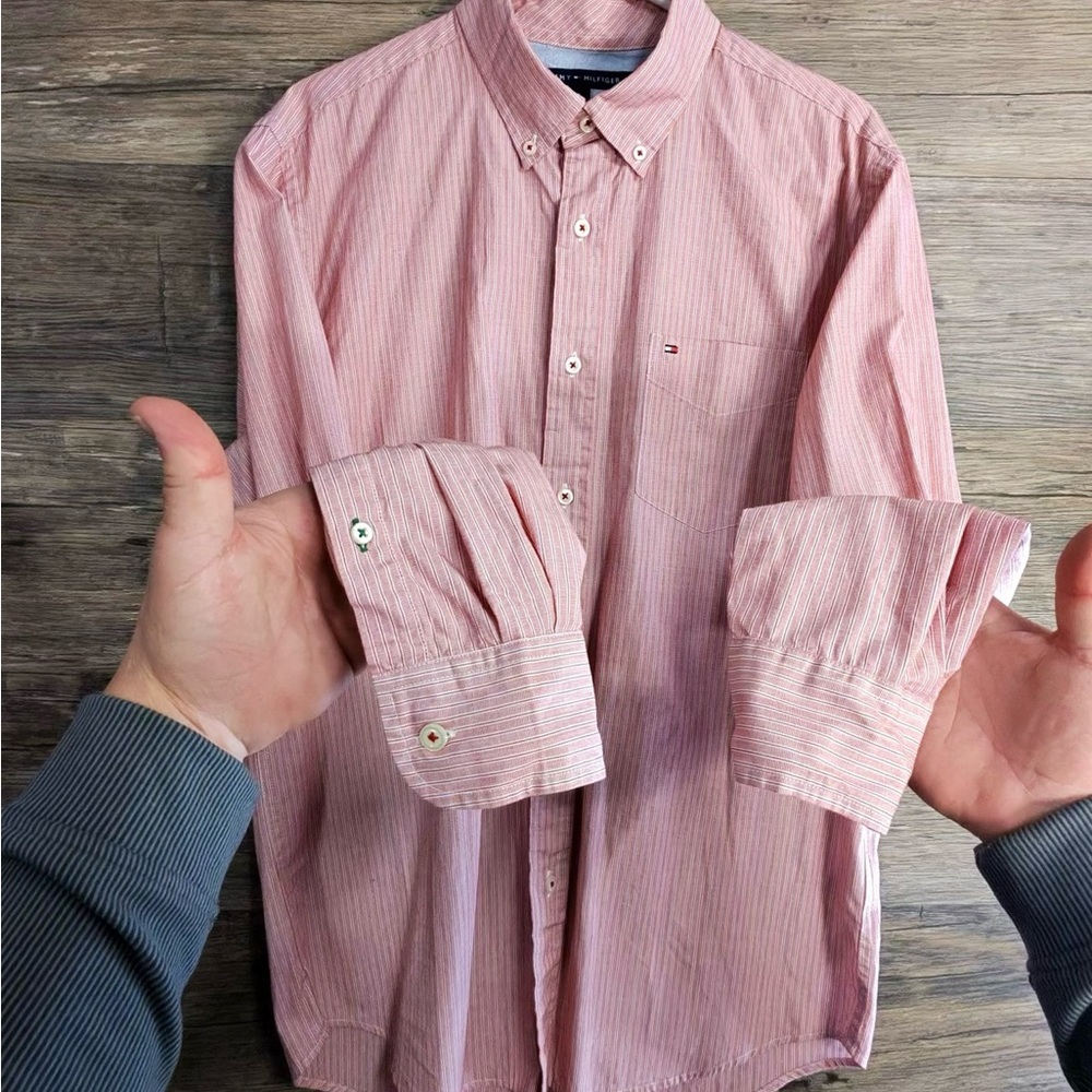 Tommy‎ Hilfiger Men's Pink Button-Down Shirt